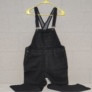 Black Denim Overalls - Classic Adjustable Straps